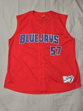 Toronto Blue Jays Shane Bieber SGA Canada Day 2026 Red Cut-Off Tank Top Jersey